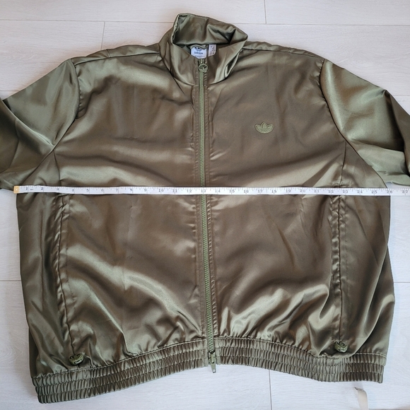 Adidas Satin Zip Track Jacket High Colar - Like New - Picture 9 of 12